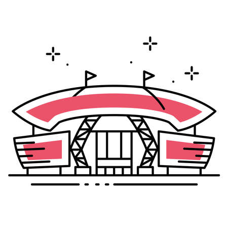 Isolated colored sport stadium icon side view Vectorのイラスト素材