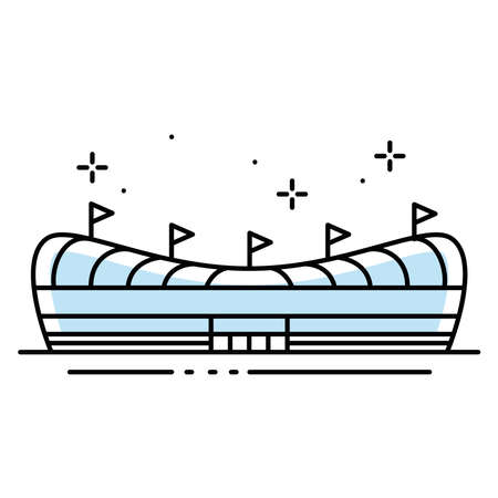 Isolated colored sport stadium icon side view Vectorのイラスト素材