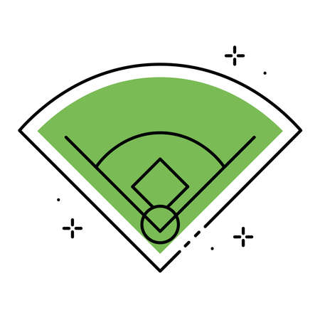 Isolated aerial view of a baseball field Vectorのイラスト素材