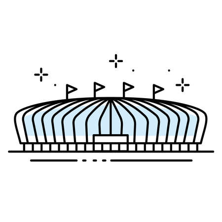 Isolated colored sport stadium icon side view Vectorのイラスト素材