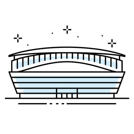 Isolated colored sport stadium icon side view Vectorのイラスト素材