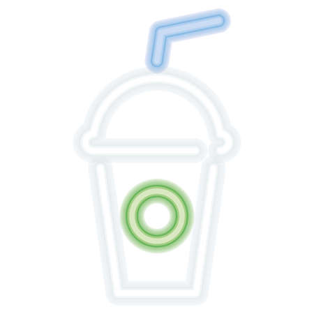 Isolated colored neon soda icon Vectorのイラスト素材