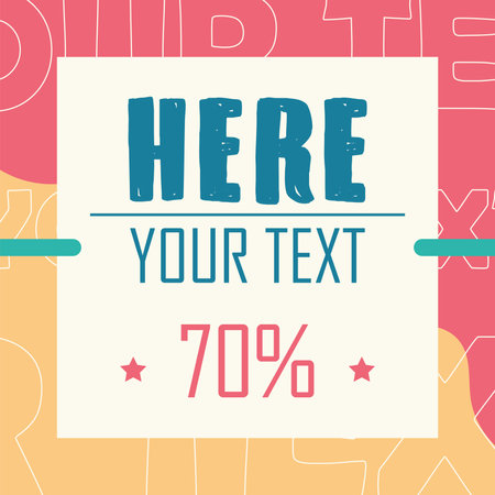 Colored sale social network post template Vectorのイラスト素材