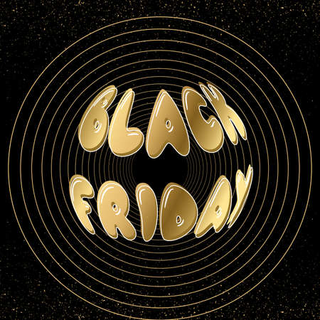 Black friday template with text Vectorのイラスト素材