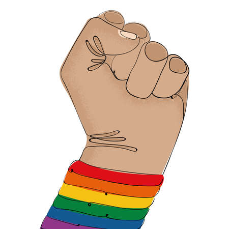 Isolated hand doing a revolution symbol LGBT concept Vectorのイラスト素材