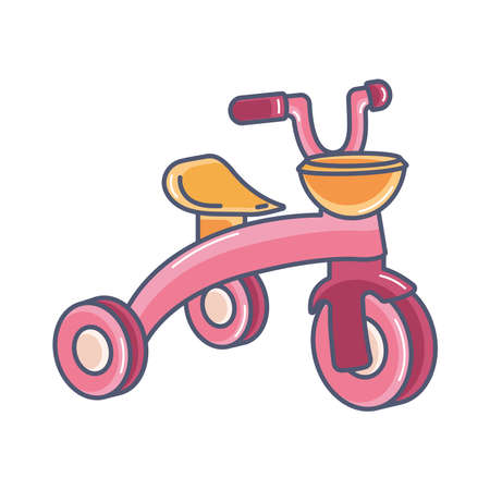 Isolated tricycle toy flat design Vectorのイラスト素材