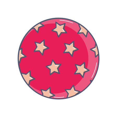Isolated colored beach ball toy icon flat design Vectorのイラスト素材
