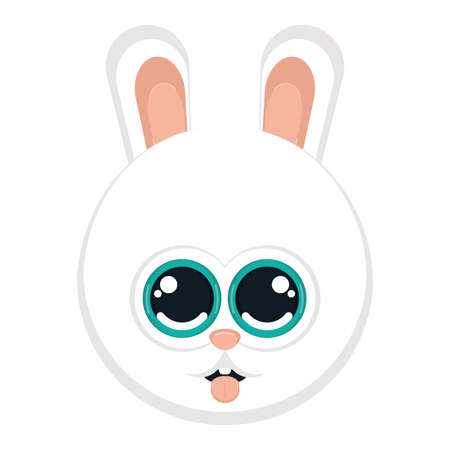 Isolated cute rabbit animal avatar Vectorのイラスト素材