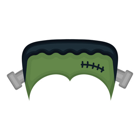 Isolated cute zombie hat icon Vectorのイラスト素材
