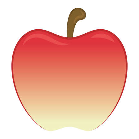 Isolated colored apple icon flat design Vectorのイラスト素材