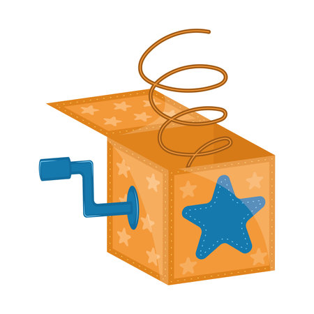 Isolated surprise box with stars Vectorのイラスト素材