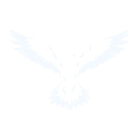 Isolated white flying pigeon animal Vectorのイラスト素材