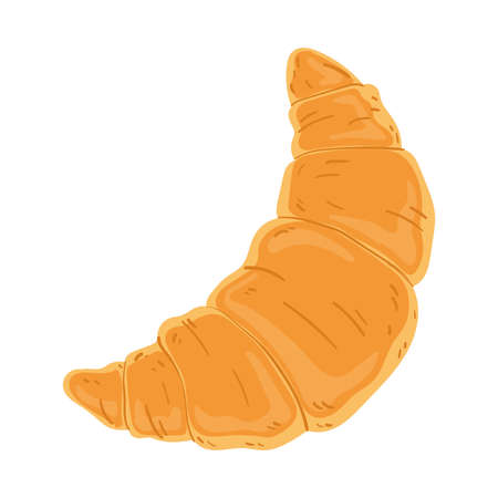 Isolated croissant bakery product with details Vectorのイラスト素材