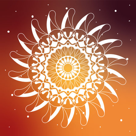 Isolated white mandala Vintage arabic pattern Vectorのイラスト素材