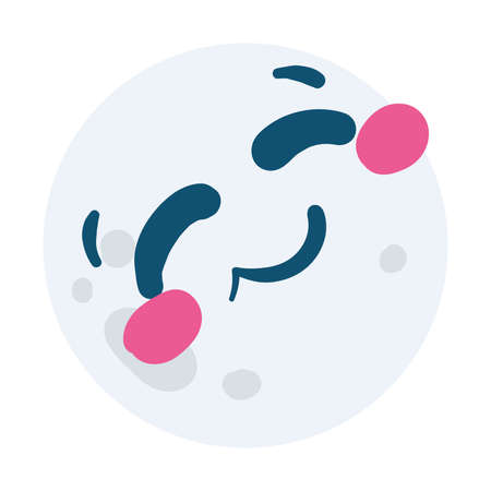 Isolated happy cute moon cartoon Vectorのイラスト素材