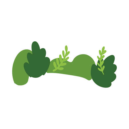 Isolated colored natural grass icon Cute design Vectorのイラスト素材