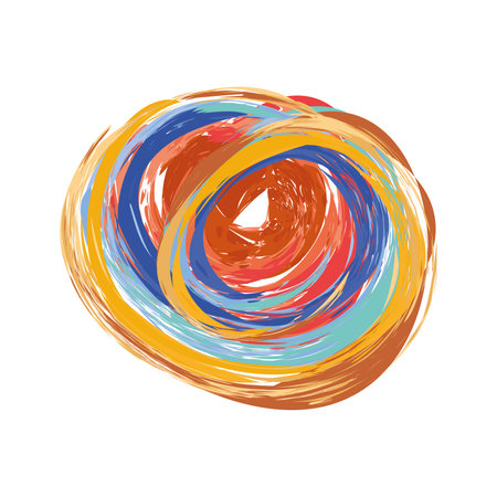 Colored watercolor mixed flag of Colombia Vectorのイラスト素材