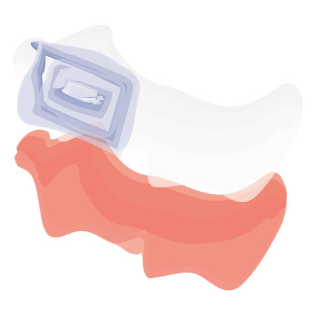 Isolated colored watercolor flag of Chile Vectorのイラスト素材