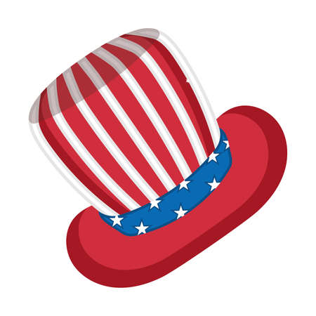 Isolated american hat with stars Vectorのイラスト素材