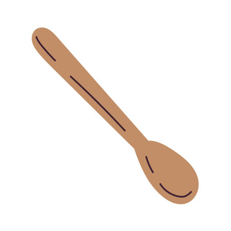 Isolated sketch of a spoon Vectorのイラスト素材
