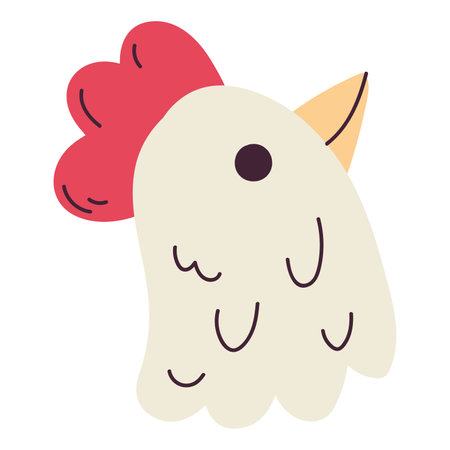 Isolated sketch of a chicken avatar Vectorのイラスト素材