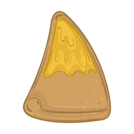 Isolated cheese pizza slice icon Fast food Vectorのイラスト素材