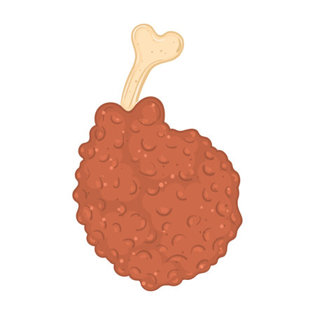Isolated fried chicken leg icon Fast food Vectorのイラスト素材