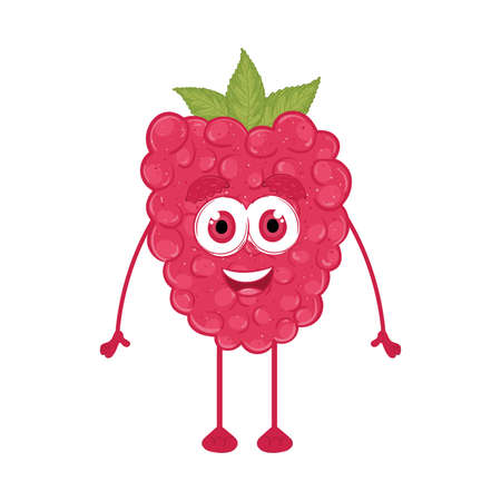 Isolated happy blueberry cartoon kawaii Vector