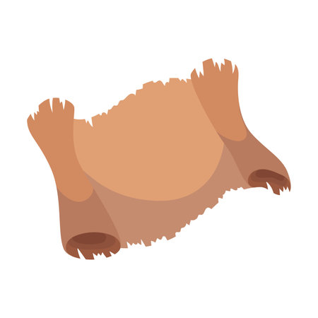 Isolated colored empty medieval parchment icon Flat design Vectorのイラスト素材