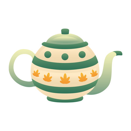 Isolated colored autumn teapot icon Vectorのイラスト素材