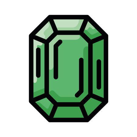Isolated colored emerald videogame icon Flat design Vectorのイラスト素材