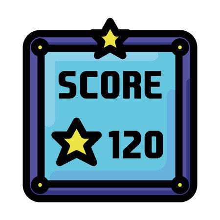 Isolated colored score board videogame icon Flat design Vectorのイラスト素材