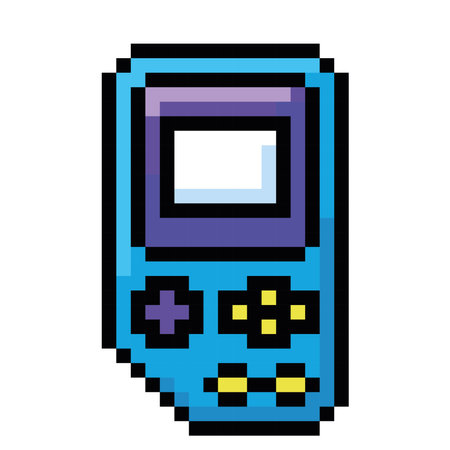 Isolated colored mobile console videogame icon Pixelated style Vectorのイラスト素材
