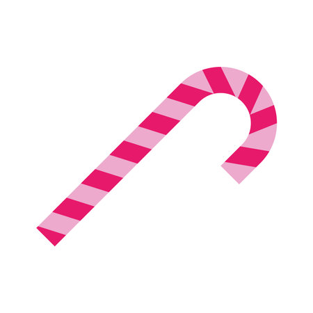 Isolated christmas candy cane sheer flat icon Vectorのイラスト素材
