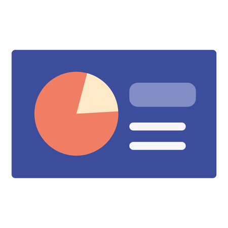 Isolated business graph card icon Vectorのイラスト素材