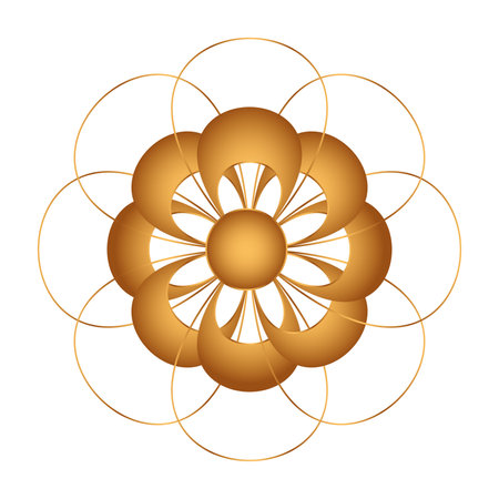 Isolated asian flower outline icon Vectorのイラスト素材