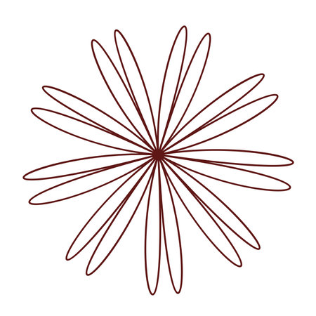 Isolated asian flower outline icon Vectorのイラスト素材