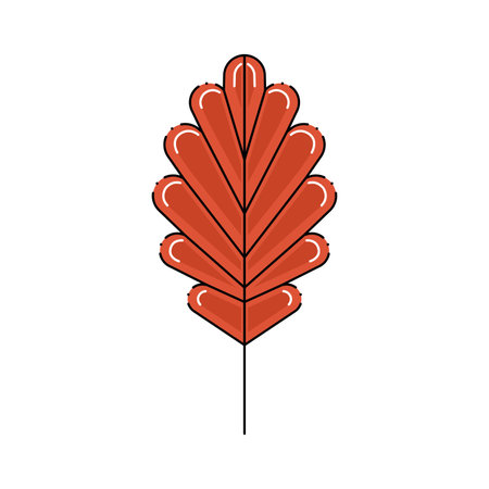 Isolated colored autumn leaf icon Vectorのイラスト素材