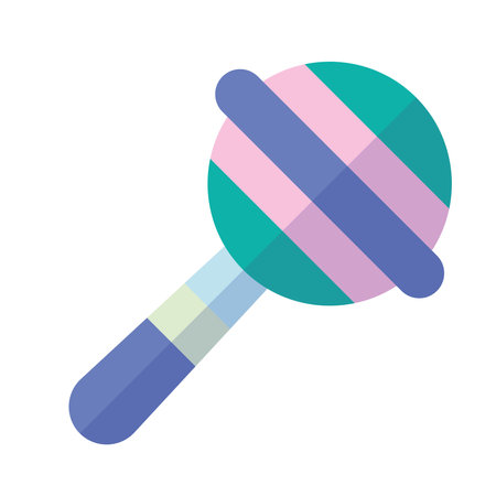 Isolated cute baby shaker toy icon Vector