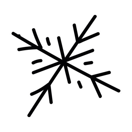 Isolated snowflake icon Flat design Vectorのイラスト素材