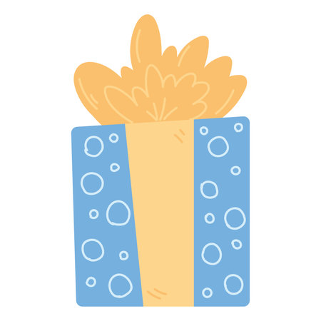Isolated colored gift box with a ribbon Vectorのイラスト素材