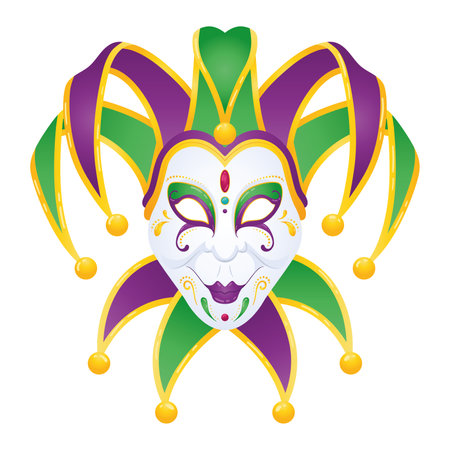 Isolated colored joker avatar face Vectorのイラスト素材