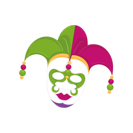 Isolated colored harlequin mask image Vectorのイラスト素材