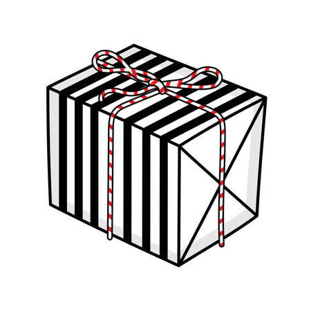 Isolated colored wrapped gift sketch icon Vectorのイラスト素材
