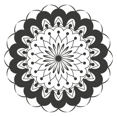 Isolated traditional hindu mandala image Vectorのイラスト素材