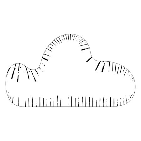 Isolated sketch of a cloud Vectorのイラスト素材