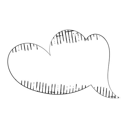 Isolated sketch of a cloud Vectorのイラスト素材