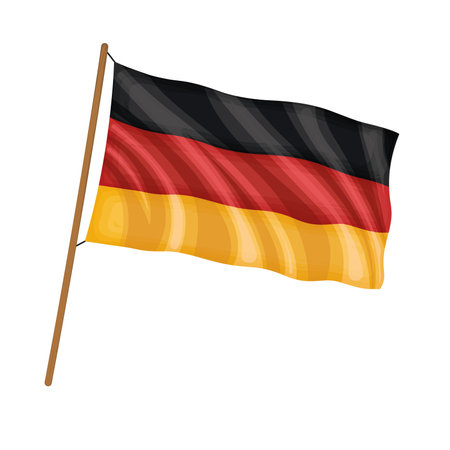 Isolated waving flag of Germany Vectorのイラスト素材