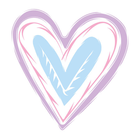 Isolated cute colored heart shape icon Vectorのイラスト素材
