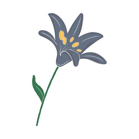 Isolated cute sticker of a flower icon Vectorのイラスト素材